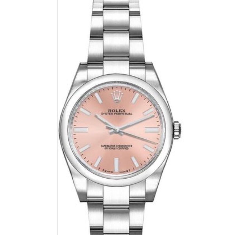 Rolex Date 15210 Stainless Steel Salmon dial 34mm